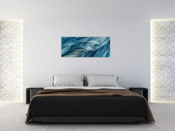 Slika - Plavi i bijeli valovi (120x50 cm)
