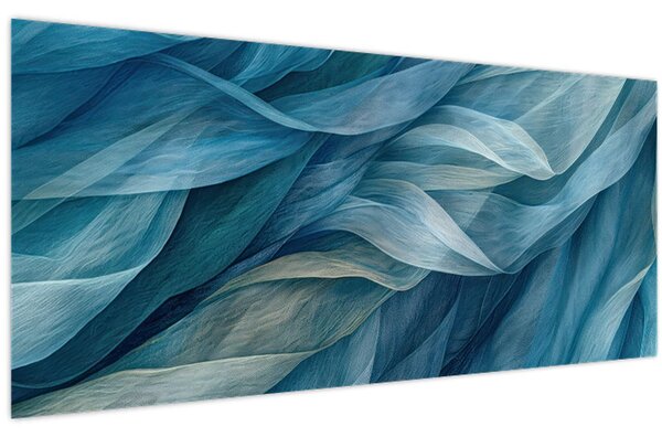 Slika - Plavi i bijeli valovi (120x50 cm)