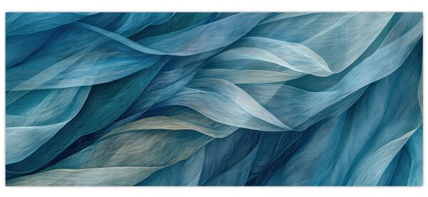 Slika - Plavi i bijeli valovi (120x50 cm)