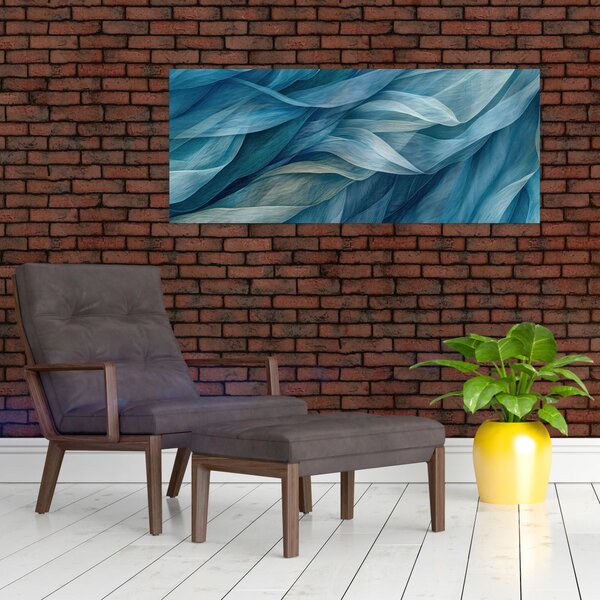 Slika - Plavi i bijeli valovi (120x50 cm)