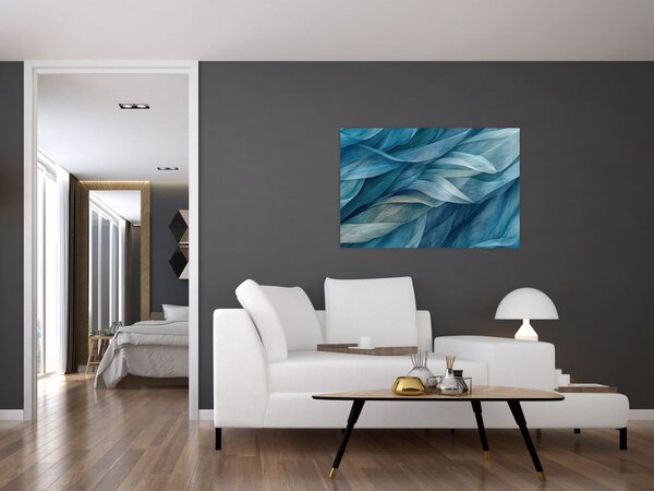 Slika - Plavi i bijeli valovi (90x60 cm)