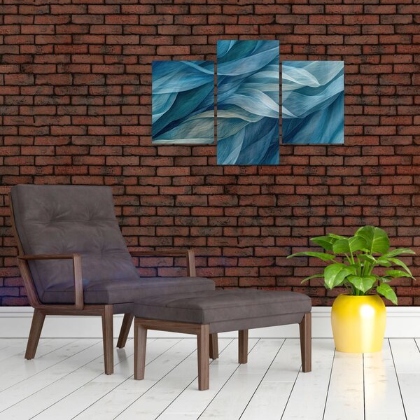 Slika - Plavi i bijeli valovi (90x60 cm)