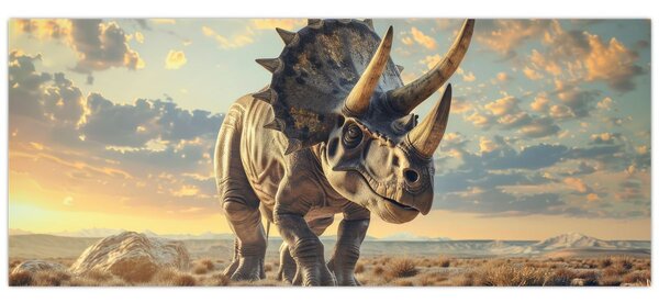 Slika - Triceratops (120x50 cm)