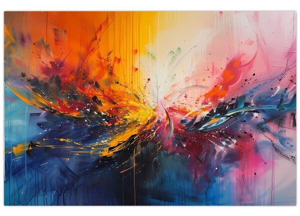 Slika - Apstrakcija boja (90x60 cm)