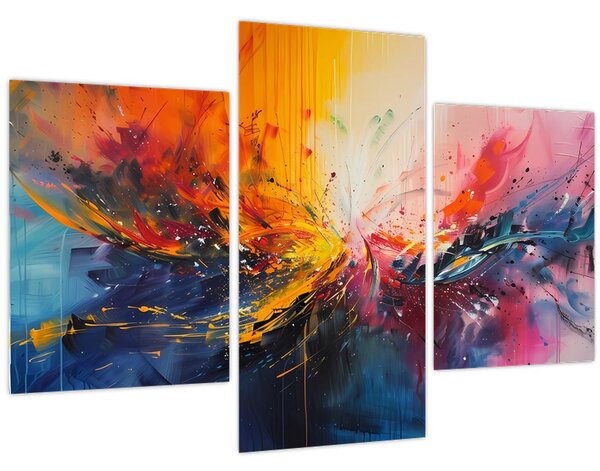Slika - Apstrakcija boja (90x60 cm)