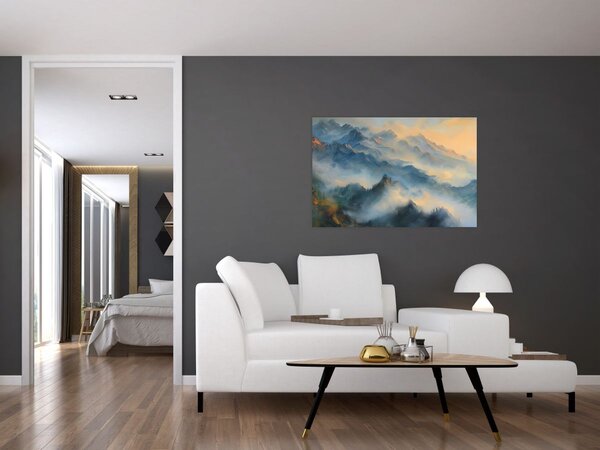 Slika - Naslikan planinski pejzaž (90x60 cm)