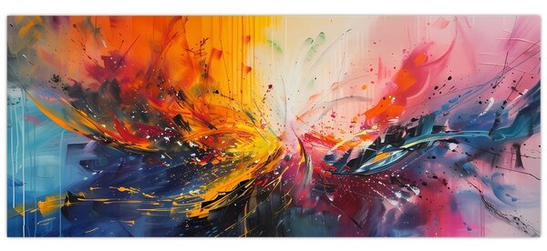 Slika - Apstrakcija boja (120x50 cm)