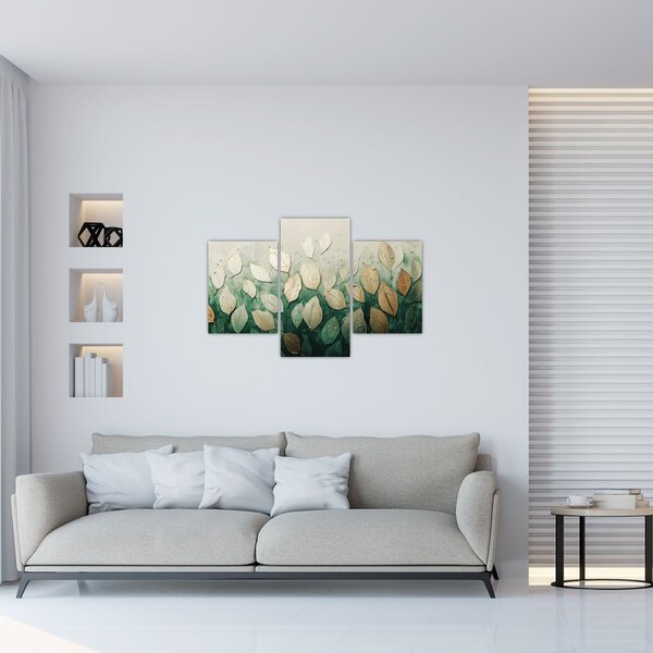 Slika - Zlatno-zeleno lišće (90x60 cm)