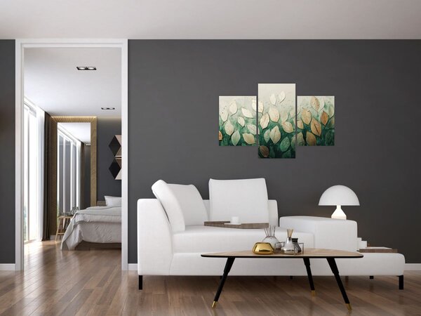 Slika - Zlatno-zeleno lišće (90x60 cm)