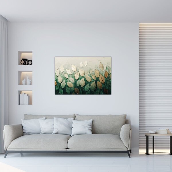 Slika - Zlatno-zeleno lišće (90x60 cm)