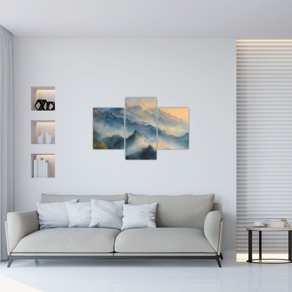Slika - Naslikan planinski pejzaž (90x60 cm)