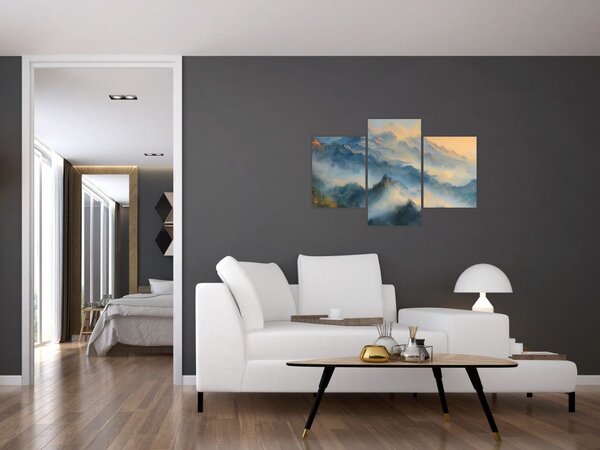 Slika - Naslikan planinski pejzaž (90x60 cm)