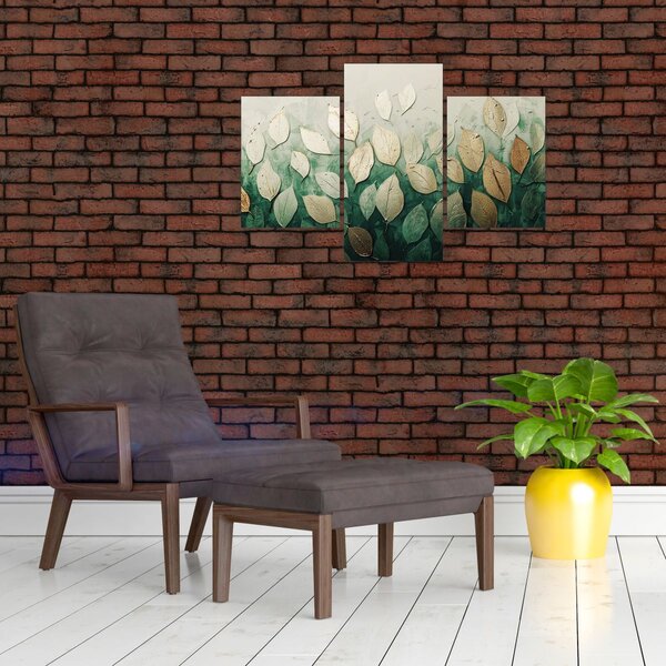Slika - Zlatno-zeleno lišće (90x60 cm)