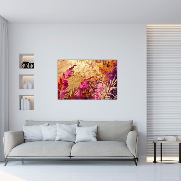 Slika - Apstraktna slika cvijeća II. (90x60 cm)