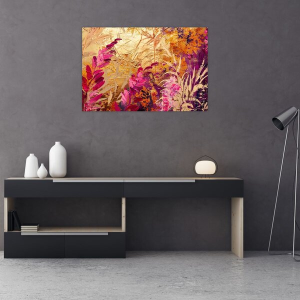 Slika - Apstraktna slika cvijeća II. (90x60 cm)