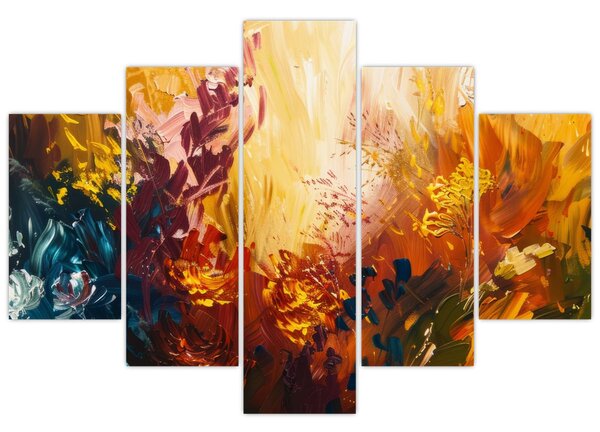 Slika - Apstraktna slika cvijeća (150x105 cm)