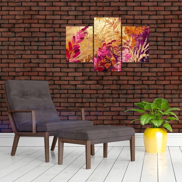 Slika - Apstraktna slika cvijeća II. (90x60 cm)