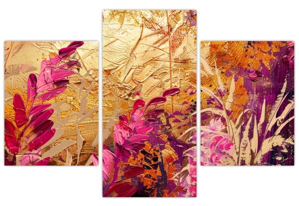 Slika - Apstraktna slika cvijeća II. (90x60 cm)