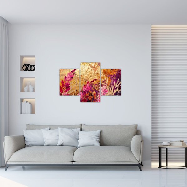 Slika - Apstraktna slika cvijeća II. (90x60 cm)