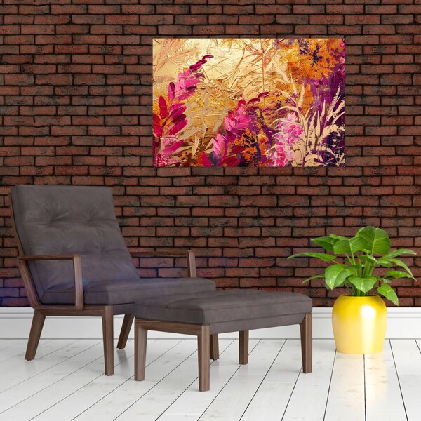 Slika - Apstraktna slika cvijeća II. (90x60 cm)