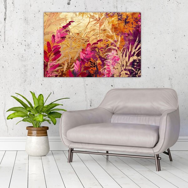 Slika - Apstraktna slika cvijeća II. (90x60 cm)