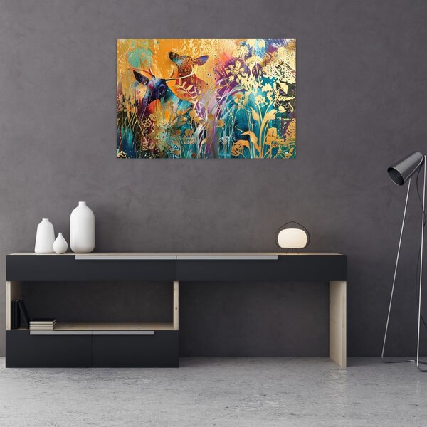 Slika - Apstraktno slikanje prirode (90x60 cm)