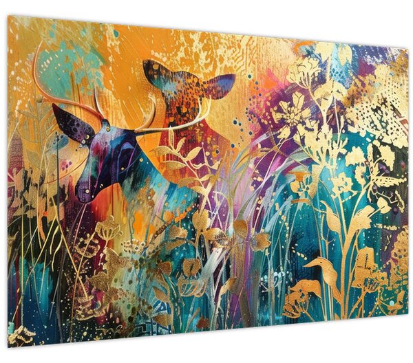 Slika - Apstraktno slikanje prirode (90x60 cm)