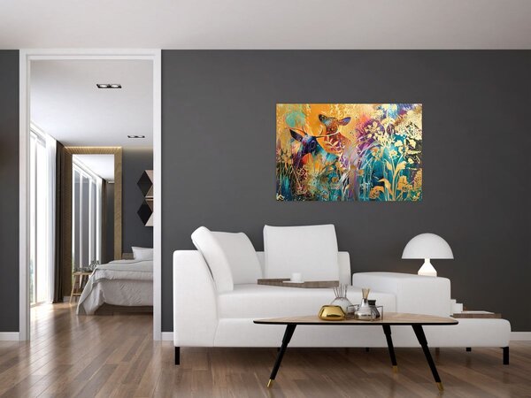 Slika - Apstraktno slikanje prirode (90x60 cm)