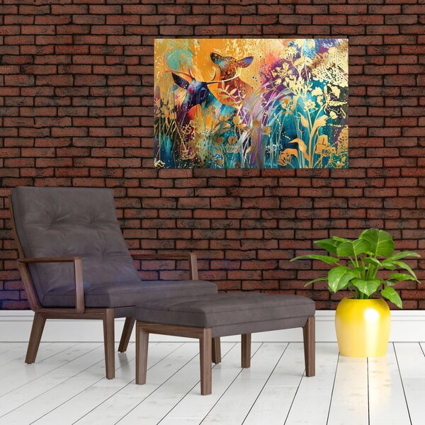 Slika - Apstraktno slikanje prirode (90x60 cm)