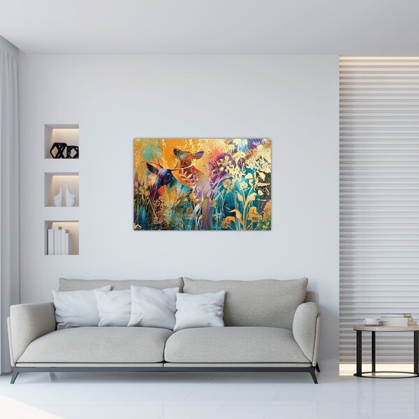 Slika - Apstraktno slikanje prirode (90x60 cm)