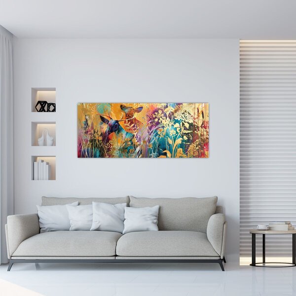 Slika - Apstraktno slikanje prirode (120x50 cm)