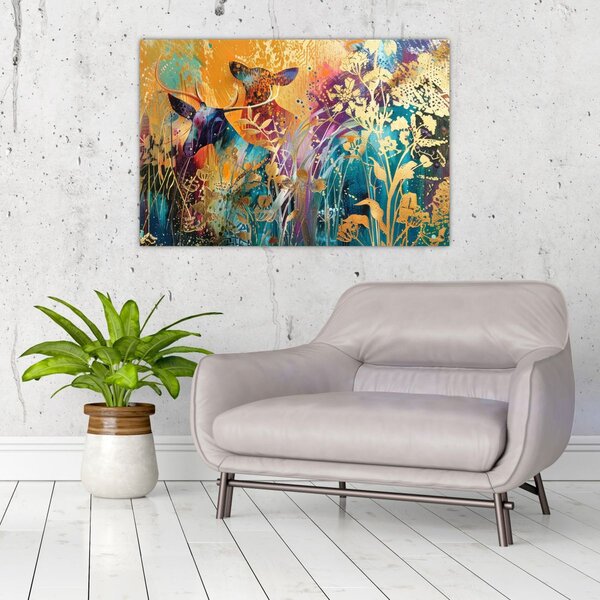 Slika - Apstraktno slikanje prirode (90x60 cm)