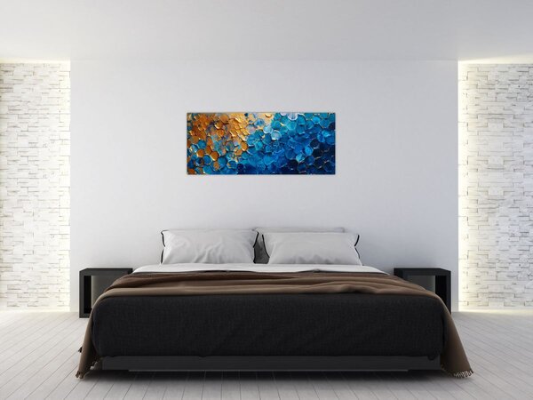 Slika - Plavo-zlatna slika (120x50 cm)