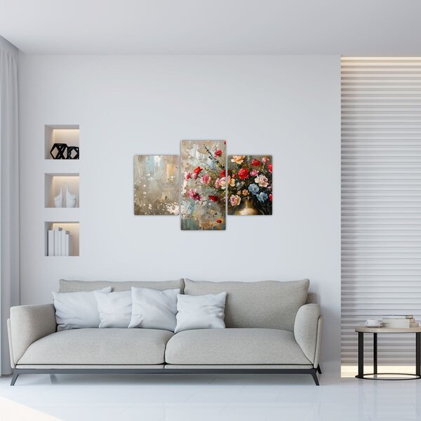 Slika - Vaza s cvijećem (90x60 cm)