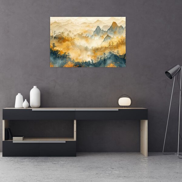 Slika - Planine, akvarel (90x60 cm)