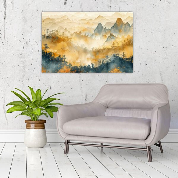 Slika - Planine, akvarel (90x60 cm)