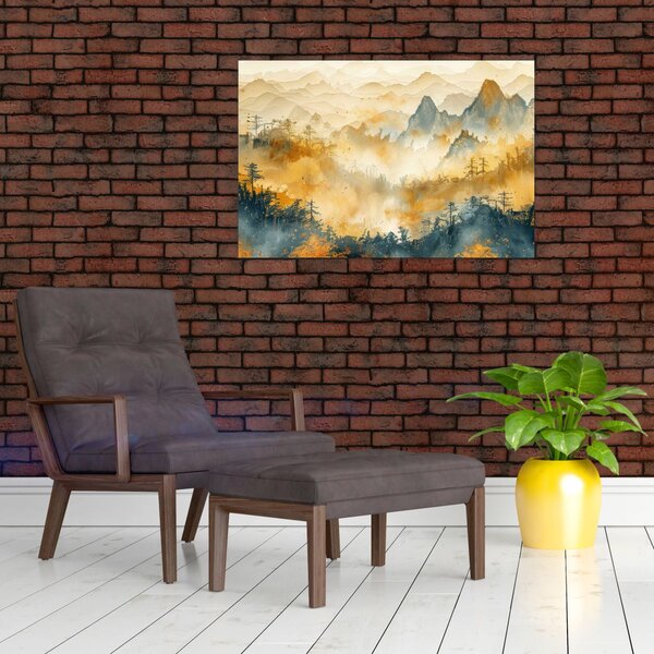 Slika - Planine, akvarel (90x60 cm)