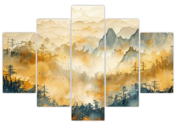 Slika - Planine, akvarel (150x105 cm)
