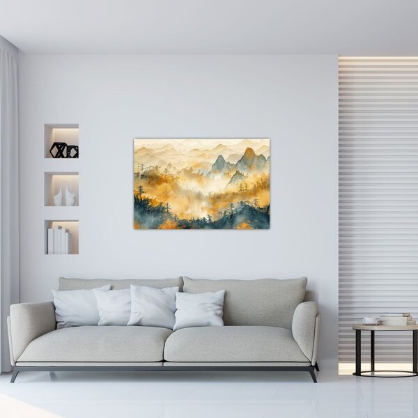 Slika - Planine, akvarel (90x60 cm)