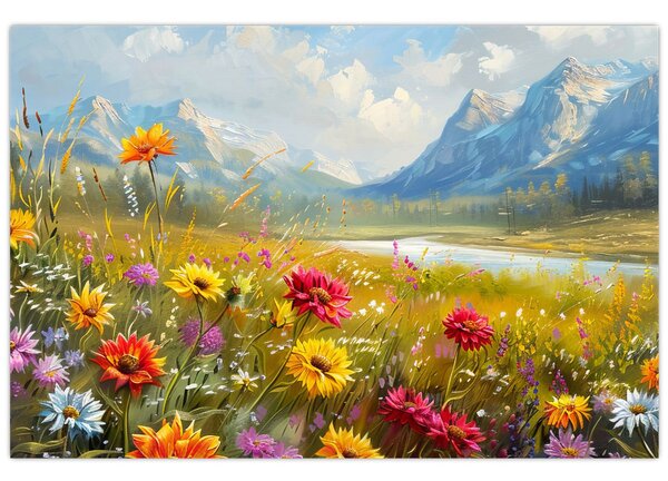 Slika - Naslikani pejzaž (90x60 cm)