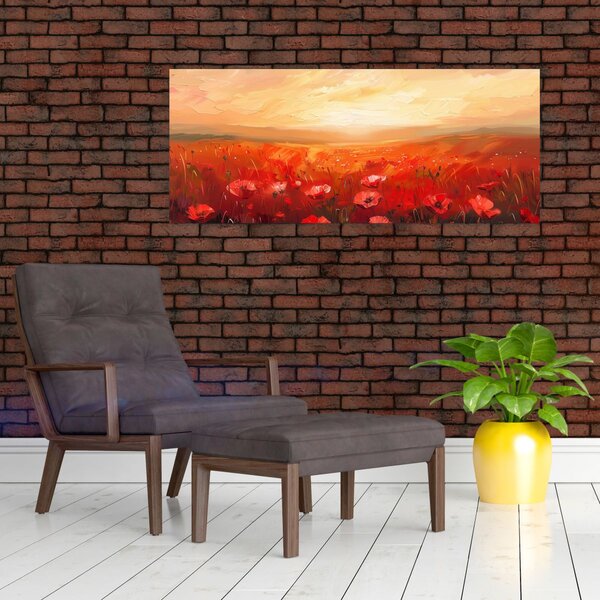 Slika - Polje makova (120x50 cm)