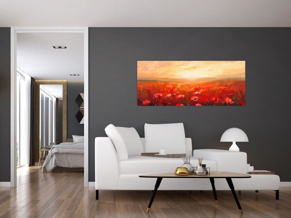 Slika - Polje makova (120x50 cm)