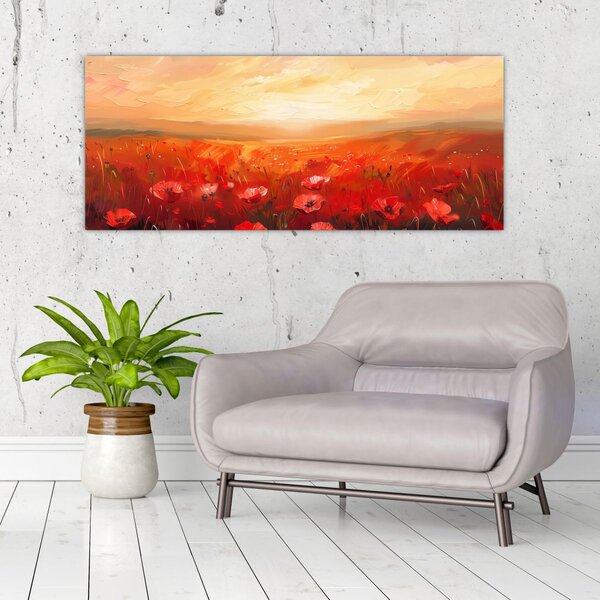 Slika - Polje makova (120x50 cm)