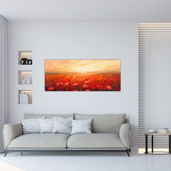 Slika - Polje makova (120x50 cm)