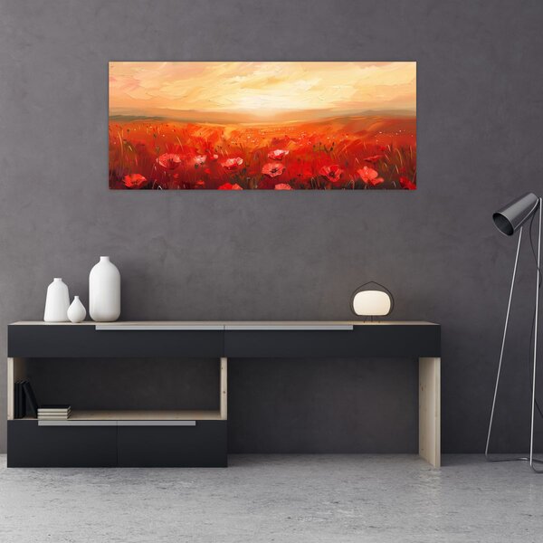 Slika - Polje makova (120x50 cm)