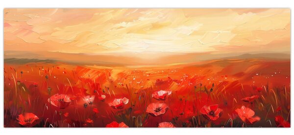 Slika - Polje makova (120x50 cm)