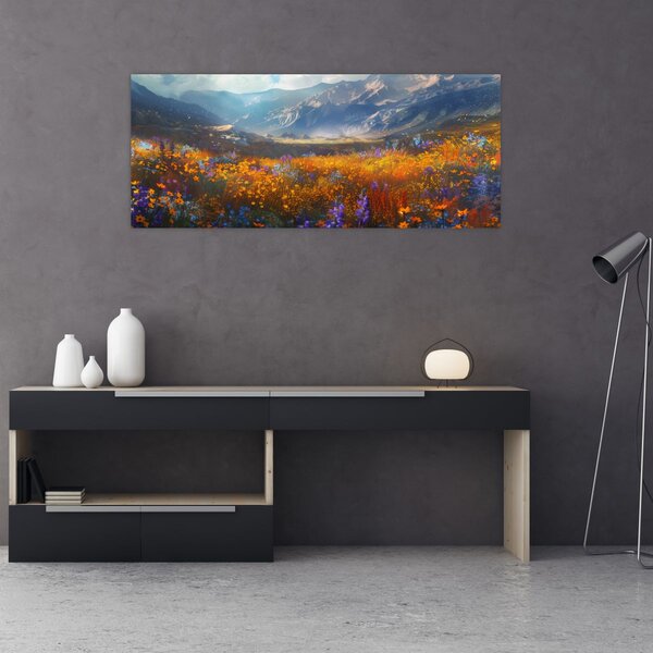 Slika - Slikani planinski pejzaž II. (120x50 cm)