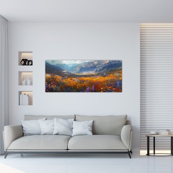 Slika - Slikani planinski pejzaž II. (120x50 cm)