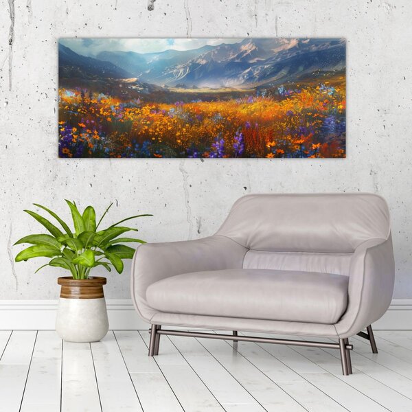 Slika - Slikani planinski pejzaž II. (120x50 cm)