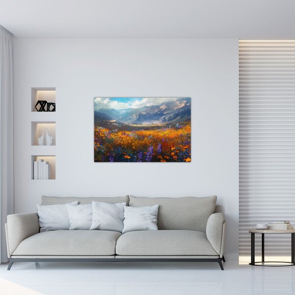 Slika - Slikani planinski pejzaž II. (90x60 cm)